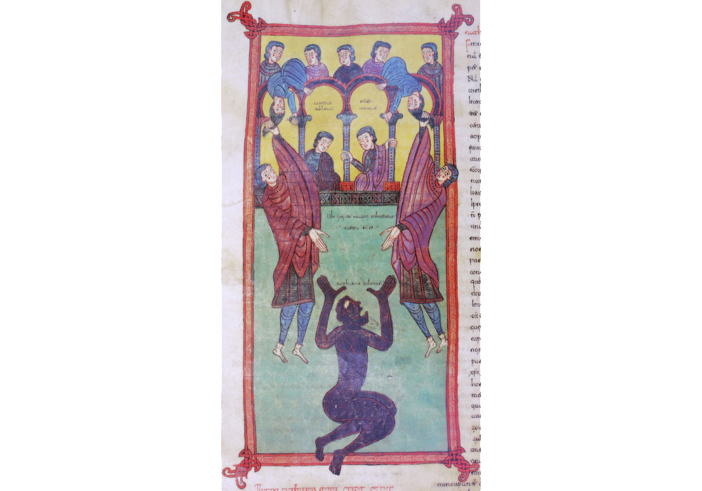 Beato de Liébana-Apocalipsis san Juan-Burgo Osma-manuscrito iluminado códice-libro facsímil-Vicent García Editores-10 Fol 155v.